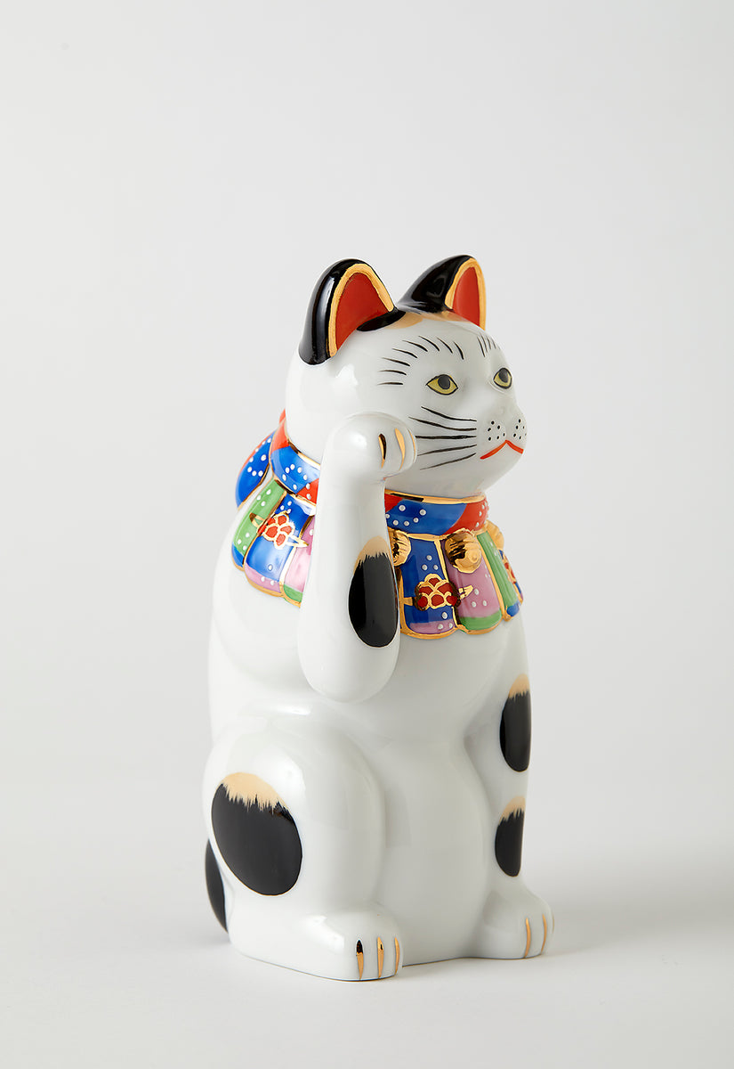 招き猫　加州猫寺　古瀬戸？　アンティーク ねこれくと 招き猫 加州猫寺 古瀬戸招き猫