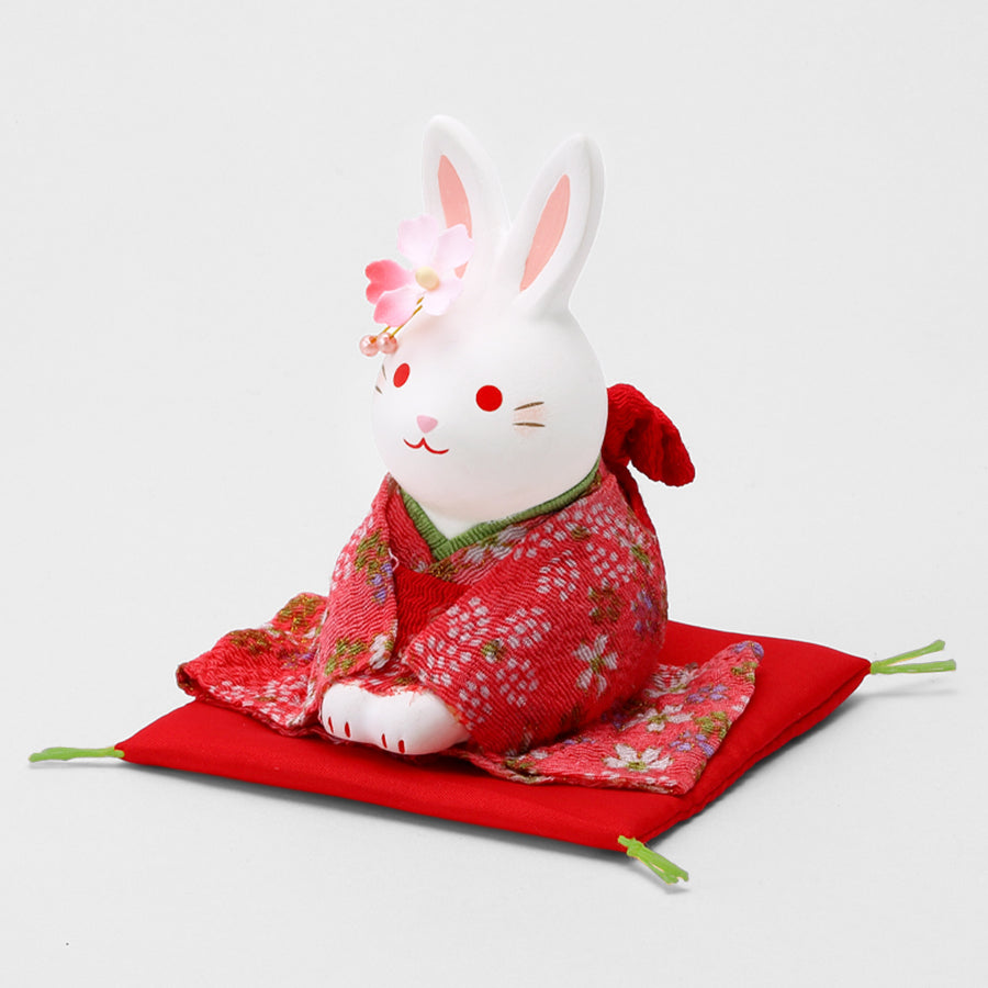 錦彩ちりめん花うさぎ(おじぎ・小) – 中外陶園オンラインストア