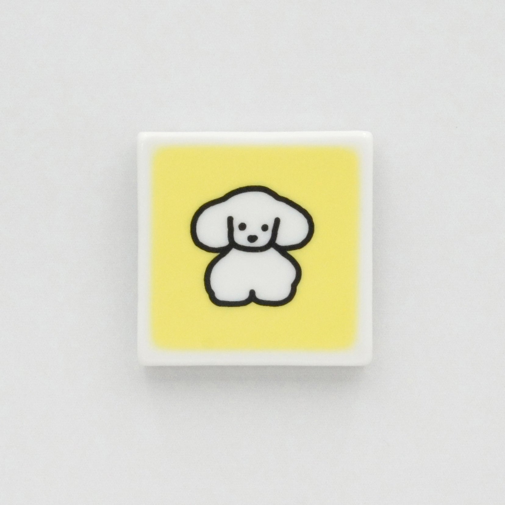 てらおかなつみ 瀬戸焼のいぬの置物(たれみみ白) てらおかなつみ 瀬戸焼のいぬの置物(たれみみ白) – 中外陶園