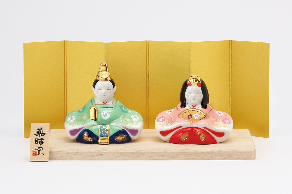 彩絵座雛(華小紋) – 中外陶園オンラインストア