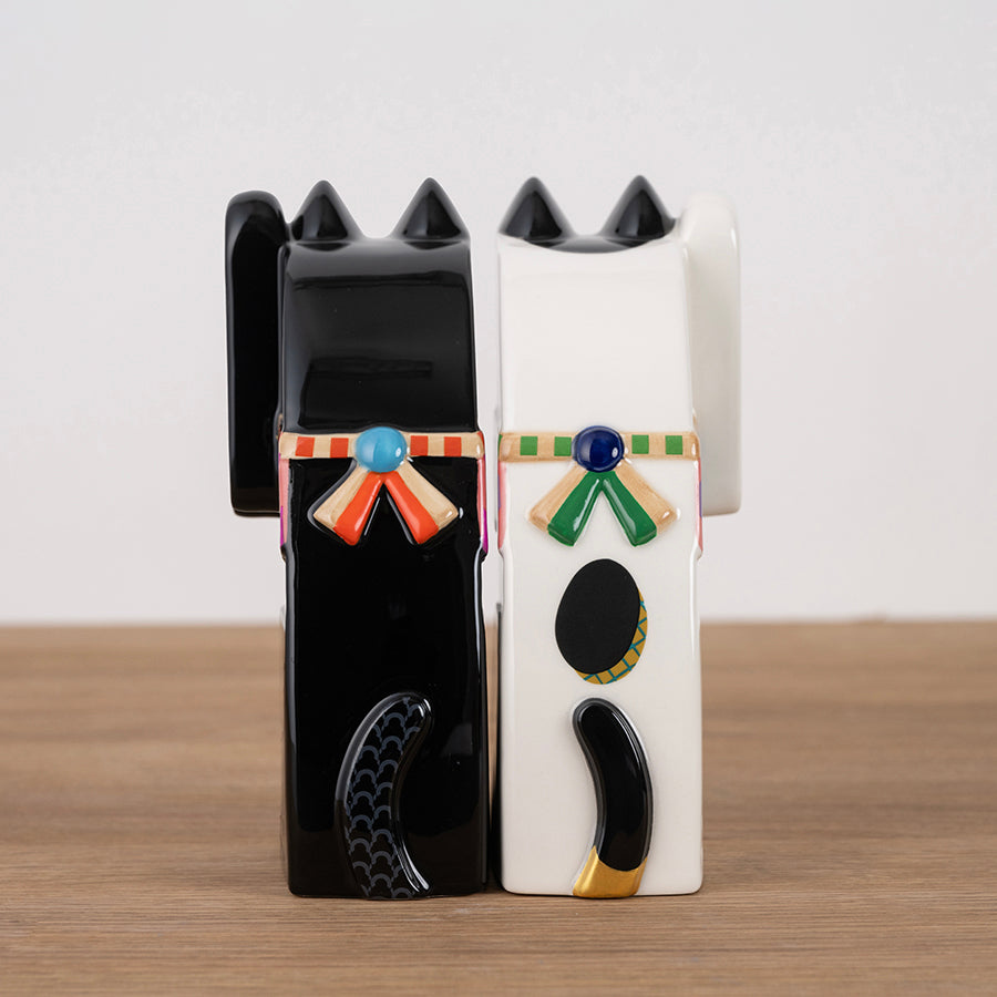 tupera tupera 寄り添い招き猫 白黒ﾍﾟｱ 大 – 中外陶園オンラインストア