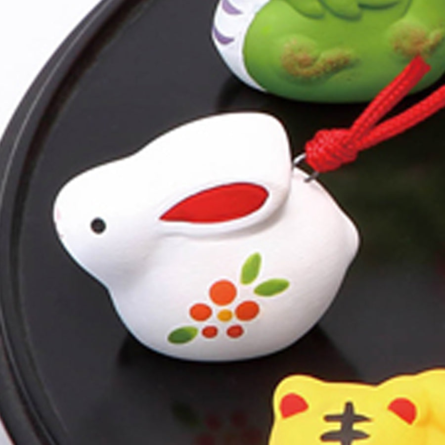 №93 錦彩招福寿々十二支飾り(土鈴)※単品 卯(うさぎ) – 中外陶園