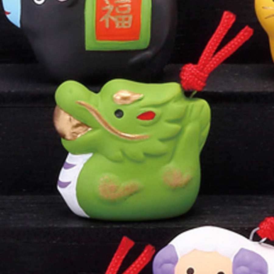 №97 錦彩招福寿々十二支段飾り(土鈴・小)※単品 辰(たつ) – 中外陶園
