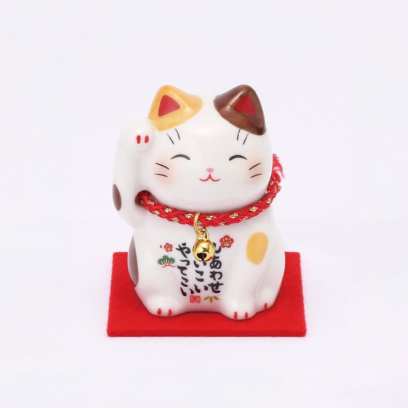 彩絵福招き猫(茶ぶち)