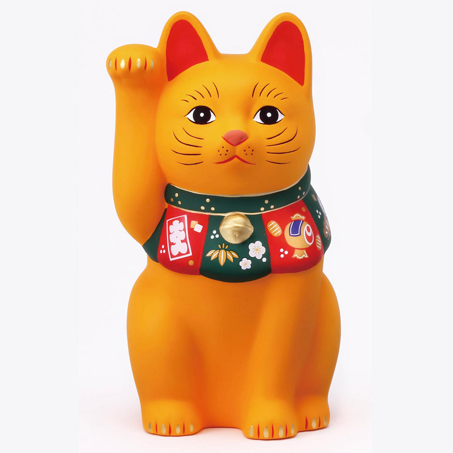 黄色と紫色 福招き猫 激レア黄色と紫色 福招き猫