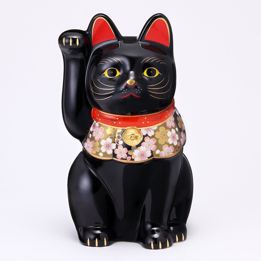 黒い招き猫 約30cm 黒い招き猫 約30cm 招き猫 ブラック (中) / Manekineko Bank-S