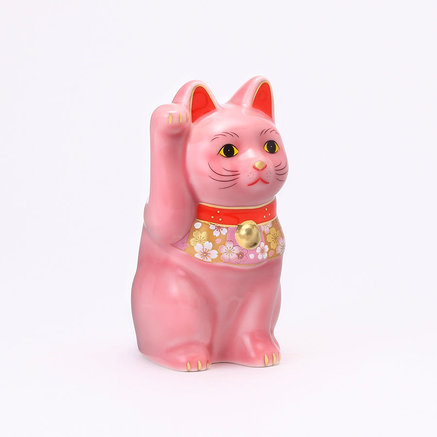 桜づくし招き猫(桃・小) – 中外陶園オンラインストア