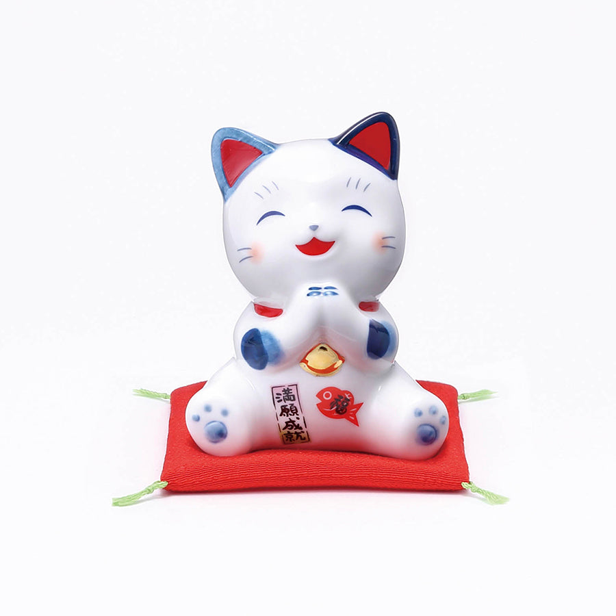 染錦福まねき猫(おねがい) – 中外陶園オンラインストア