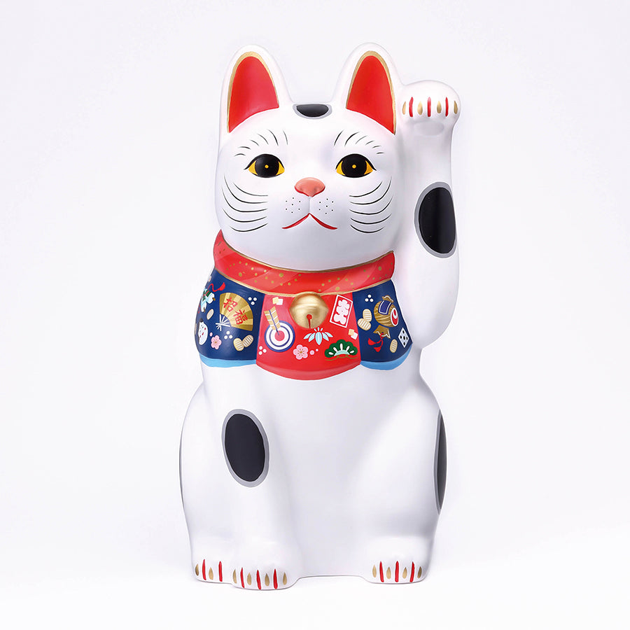 福づくし招き猫(白・特大) – 中外陶園オンラインストア