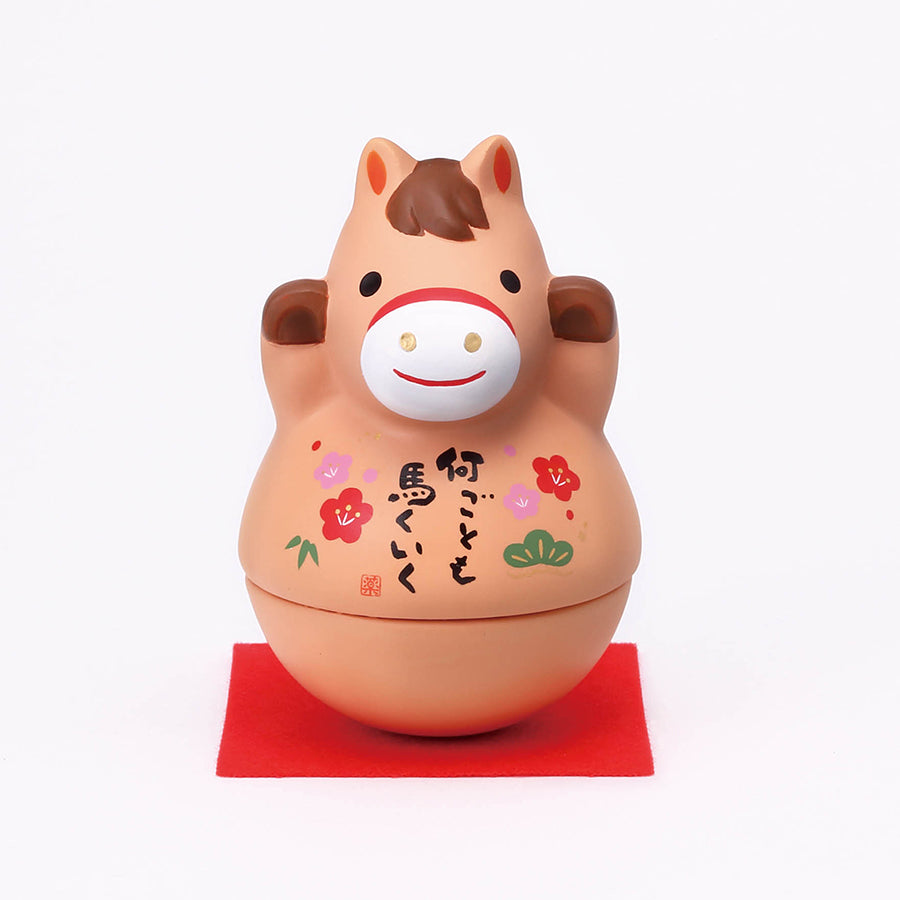天隆陶苑　干支置物　午 Amazon.co.jp: tonntyann 干支 午 馬の置物 陶器製 車 家 玄関