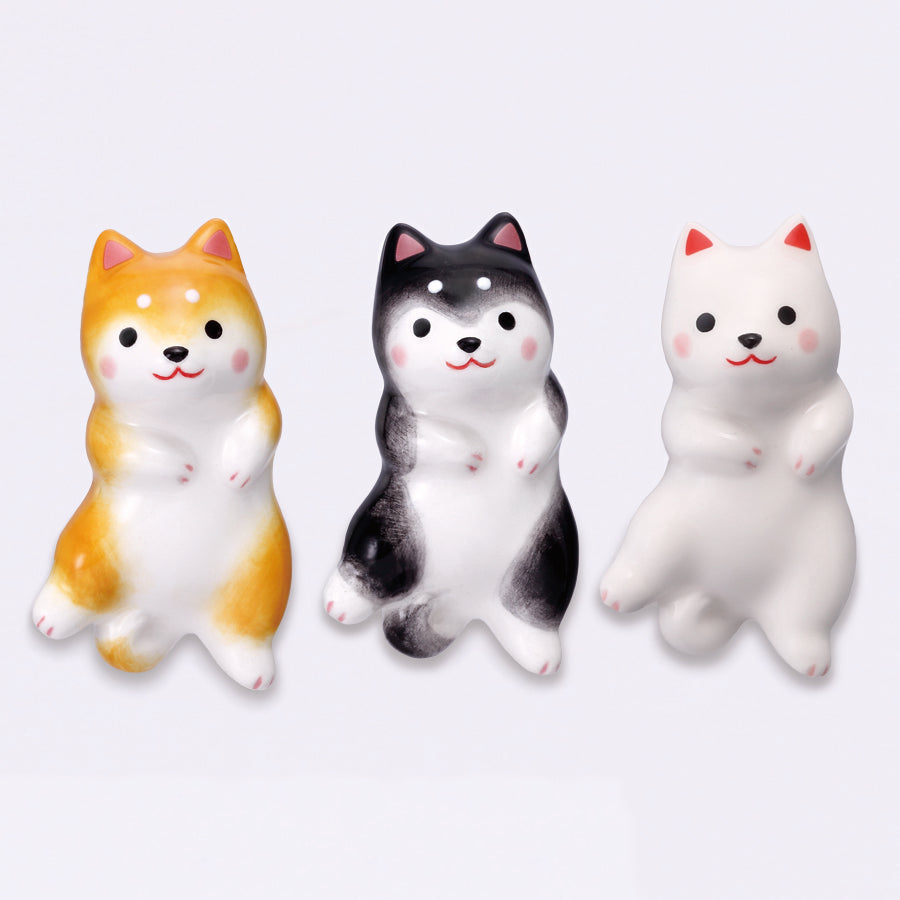 わんこ日和柴犬箸置きｾｯﾄ(寝転びﾄﾘｵ) – 中外陶園オンラインストア