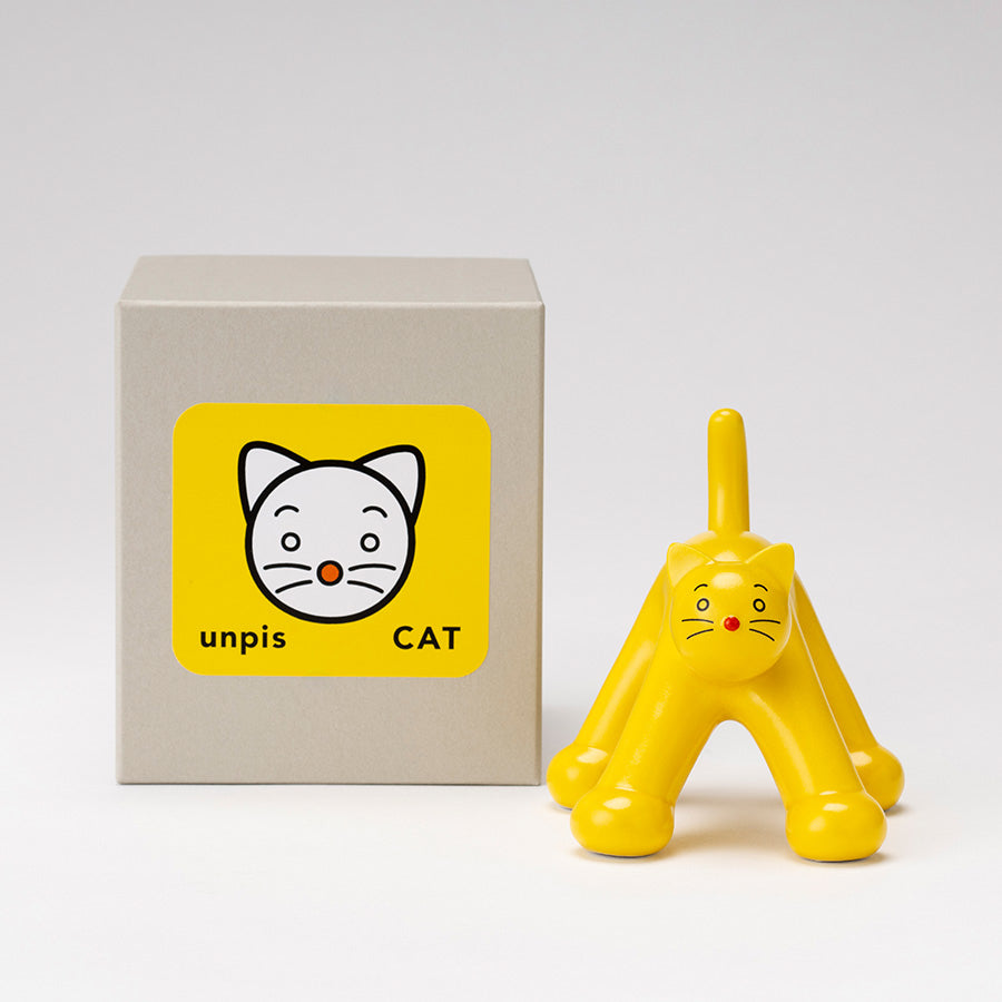 unpis 瀬戸焼置物「CAT」(黄) – 中外陶園オンラインストア