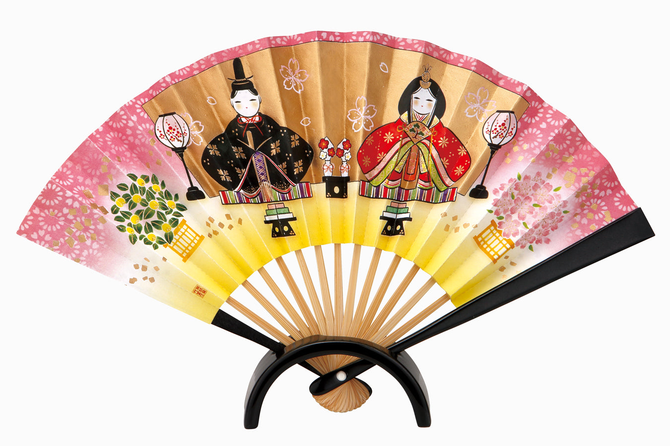 座雛・出世兜両面飾扇(陶製飾台付) – 中外陶園オンラインストア