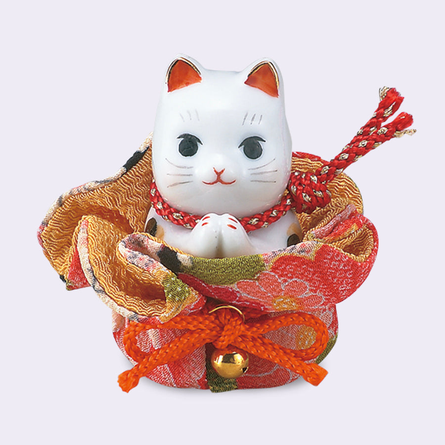 彩絵ふく福巾着おねがい猫(小) – 中外陶園オンラインストア