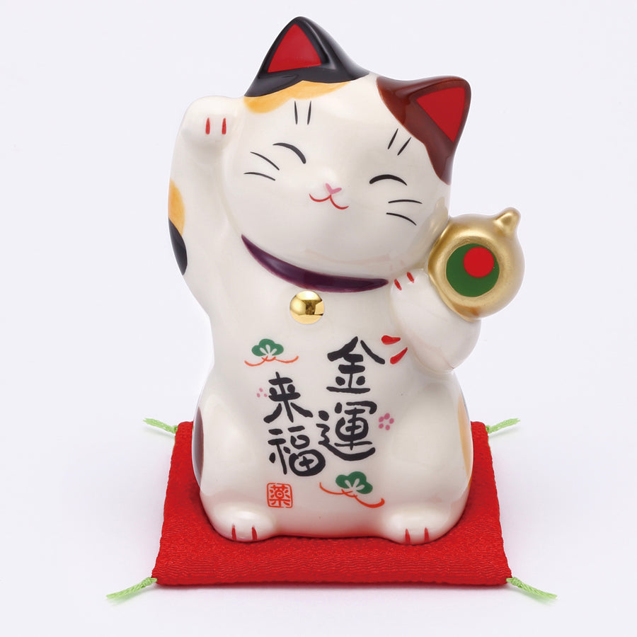 彩絵金運来福招き猫(大) – 中外陶園オンラインストア