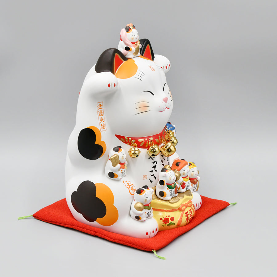 錦彩七福神招き猫（8.5号）　薬師窯 Amazon.co.jp: 薬師窯(yakushigama) 錦彩七福神招き猫(8.5号