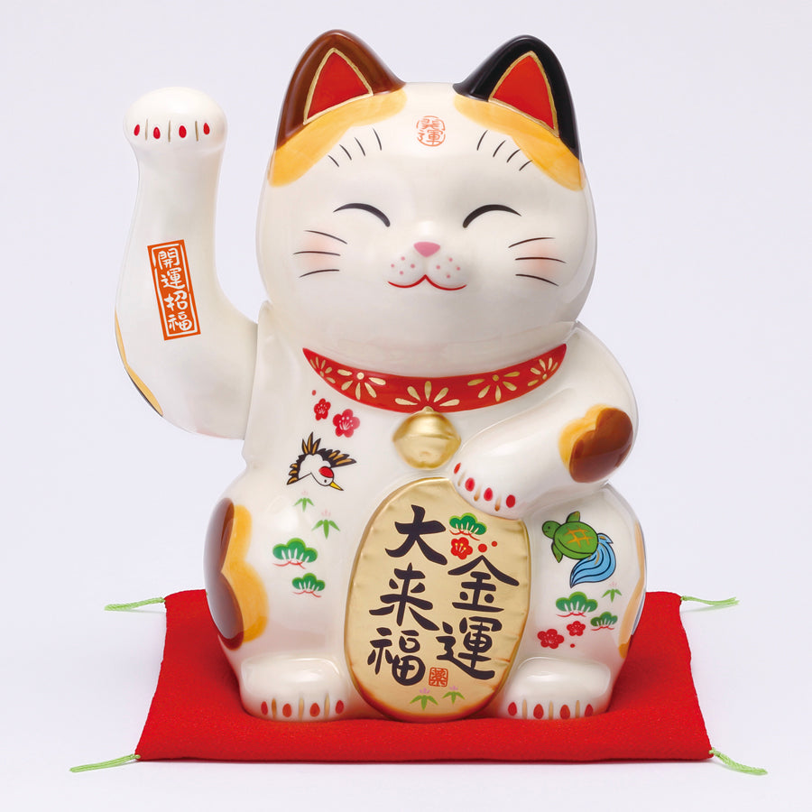 彩絵金運大来福招き猫(電動手招き) – 中外陶園オンラインストア
