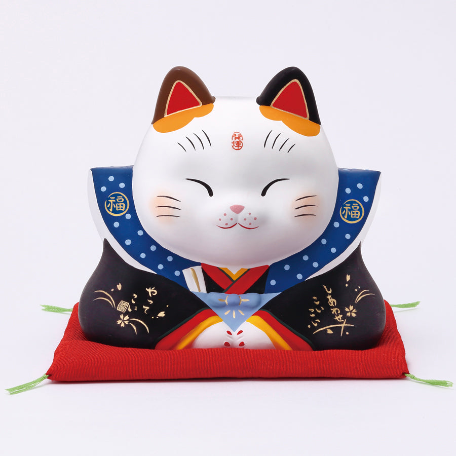 ぶちゃいく 福助 招き猫 商売繁盛 縁起物 昭和レトロ 陶器 袴 置物 魔除け ぶちゃいく 福助 招き猫 商売繁盛 縁起物 昭和レトロ 陶器 袴