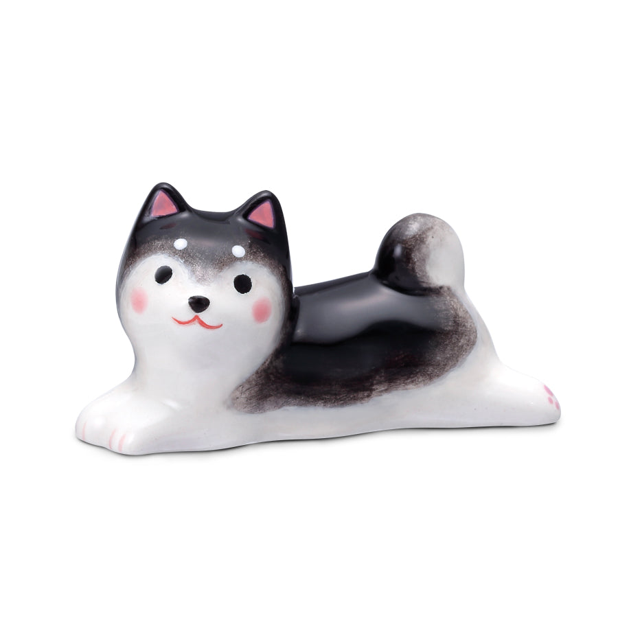 【未使用品】 薬師窯 YAKUSHIGAMA 和楽づくし わんこ日和 お座り黒柴(9685) おねだり黒柴(9689) セット 中古 送料無料 H４ 未使用品】 薬師窯 YAKUSHIGAMA 和楽づくし わんこ日和 お座り黒