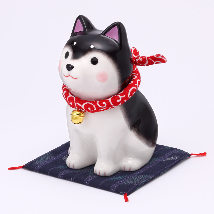 【未使用品】 薬師窯 YAKUSHIGAMA 和楽づくし わんこ日和 お座り黒柴(9685) おねだり黒柴(9689) セット 中古 送料無料 H４ 未使用品】 薬師窯 YAKUSHIGAMA 和楽づくし わんこ日和 お座り黒