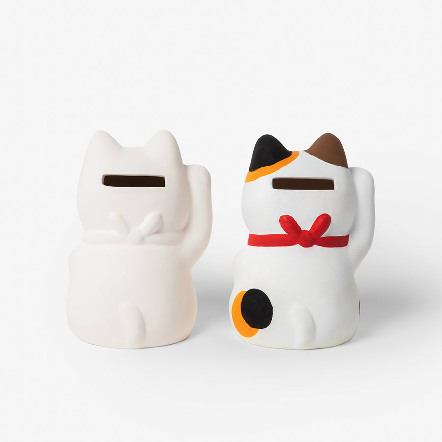 左手あげ　招き猫　貯金箱　縁起物 楽天市場】招き猫 貯金箱 開運 金運 風水 ラッキーカラー カラー